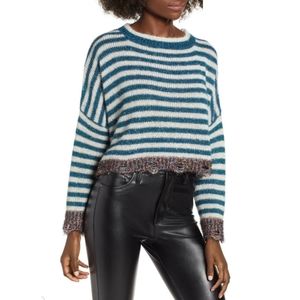 Prima tinsel striped sweater L